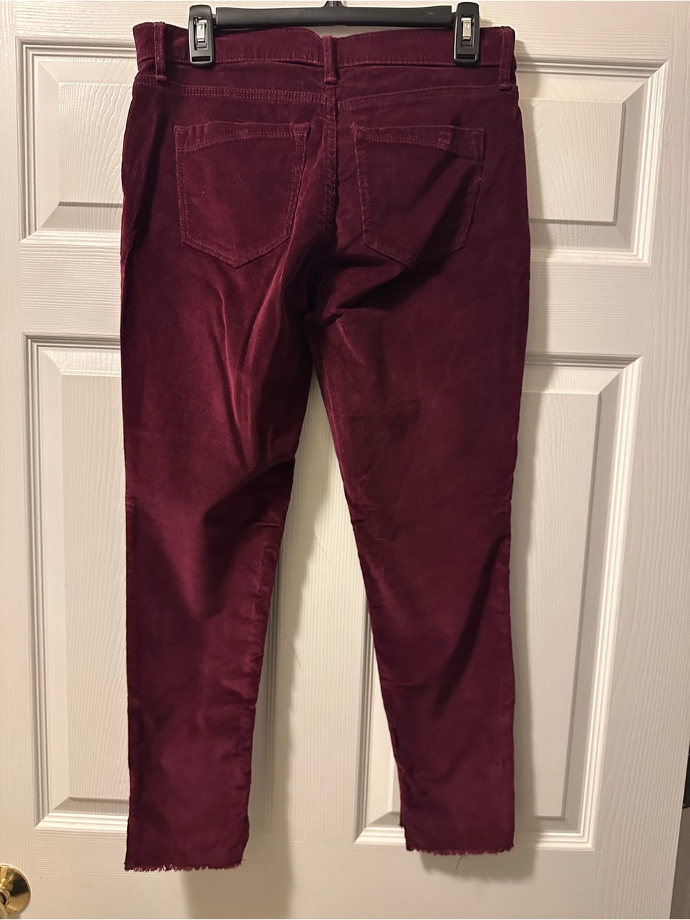 Women’s Express Burgundy Mid-Rise Corduroy Ankle Legging Jeans - Size 8